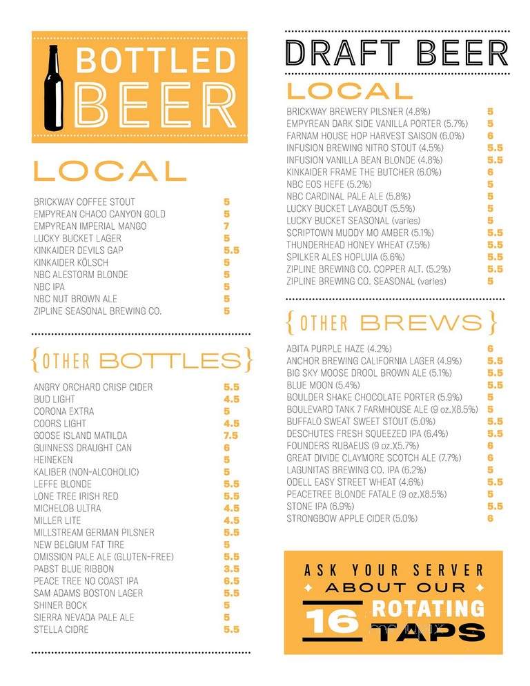 Liquid Sunshine Taproom - La Vista, NE menu_pic