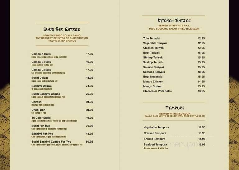Kasa Sushi Japanese Restaurant - Sarasota, FL menu_pic