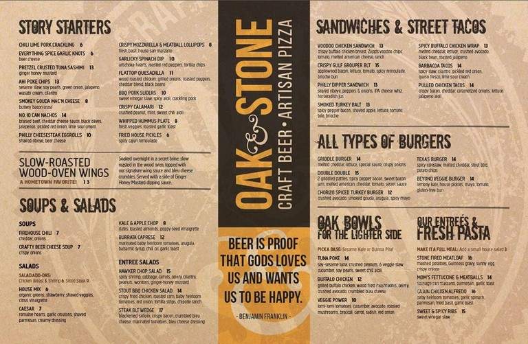 Oak & Stone - Bradenton, FL menu_pic