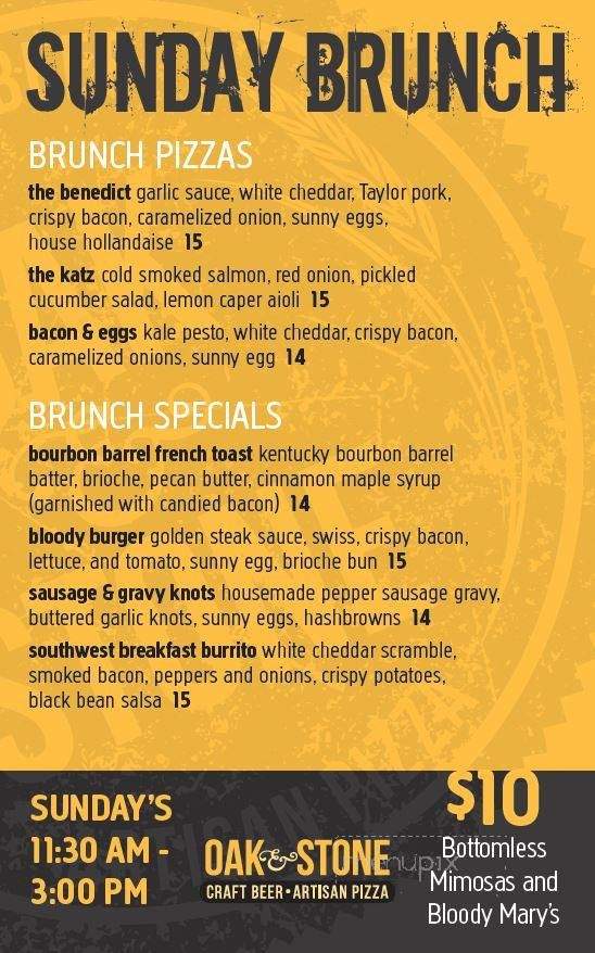 Oak & Stone - Bradenton, FL menu_pic