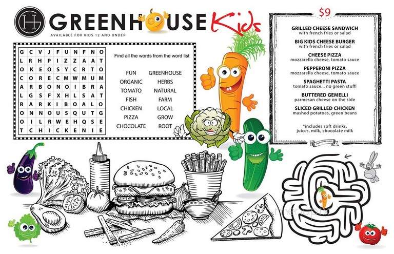 Greenhouse Bistro - Vienna, VA menu_pic