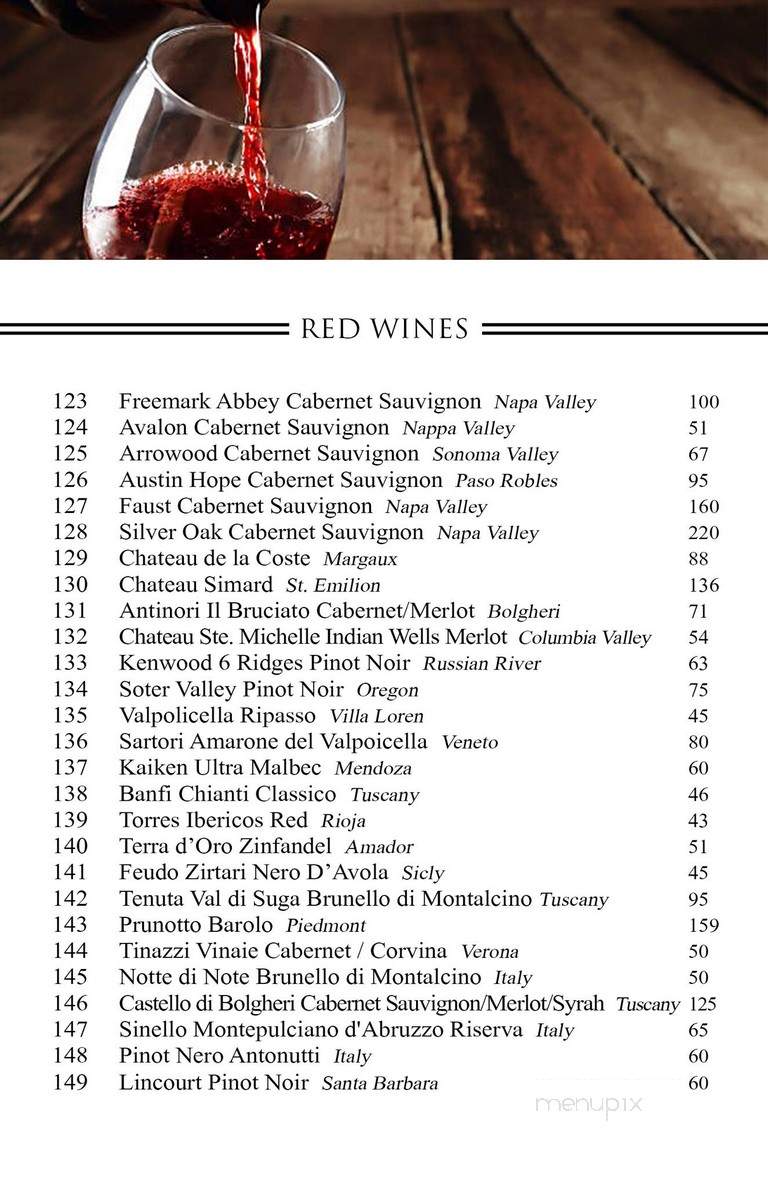 Greenhouse Bistro - Vienna, VA menu_pic