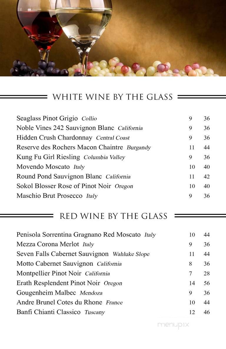 Greenhouse Bistro - Vienna, VA menu_pic