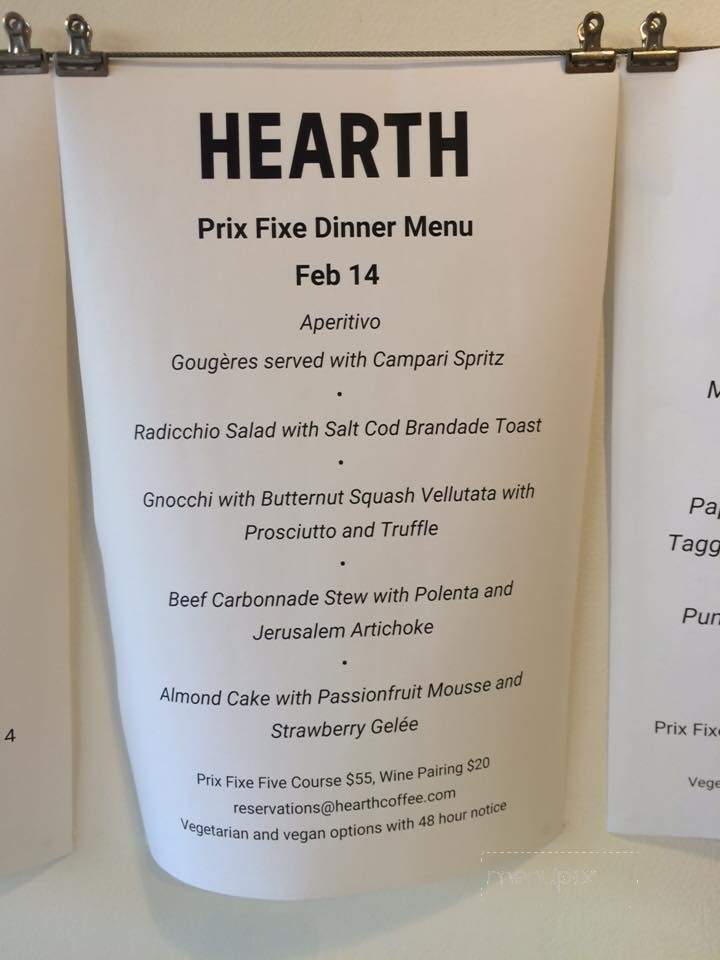 Hearth - San Francisco, CA menu_pic