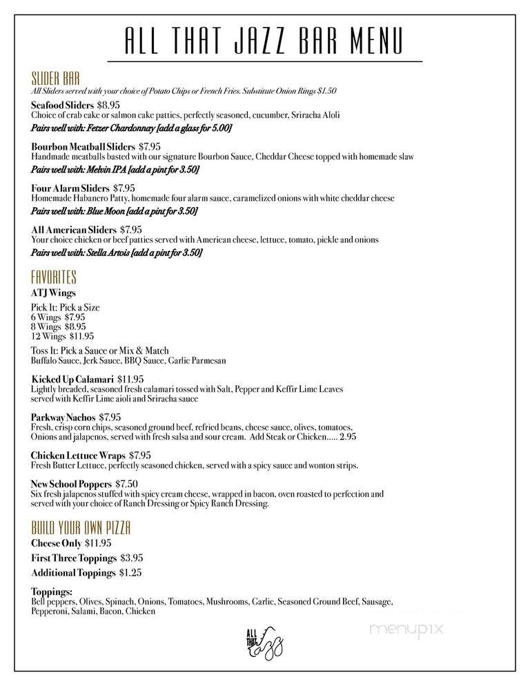 All That Jazz - Casper, WY menu_pic