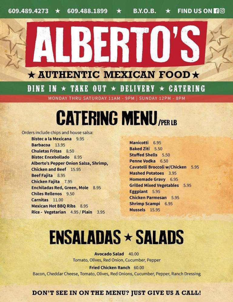 Alberto's Deli - Forked River, NJ menu_pic