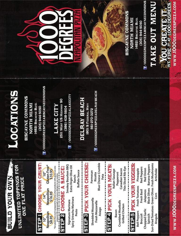 1000 Degrees Neapolitan Pizzeria - North Miami, FL menu_pic