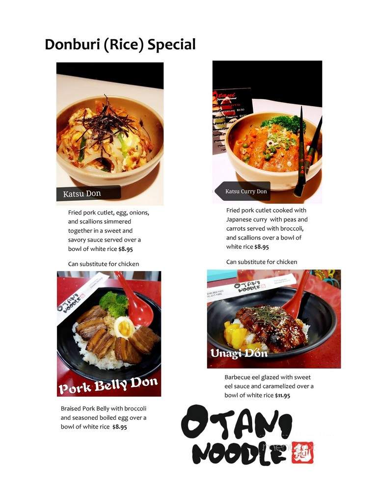 Otani Noodle - Cleveland, OH menu_pic