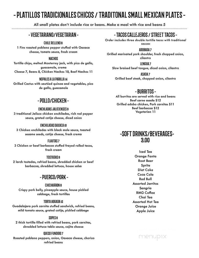 Roslyn Mexican Grill - Roslyn, WA menu_pic