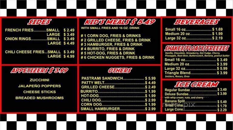 5 Triangle - Fresno, CA menu_pic