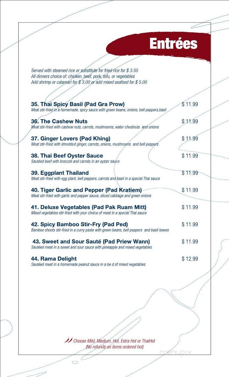 Zapp Thai Restaurant - Greenfield, IN menu_pic