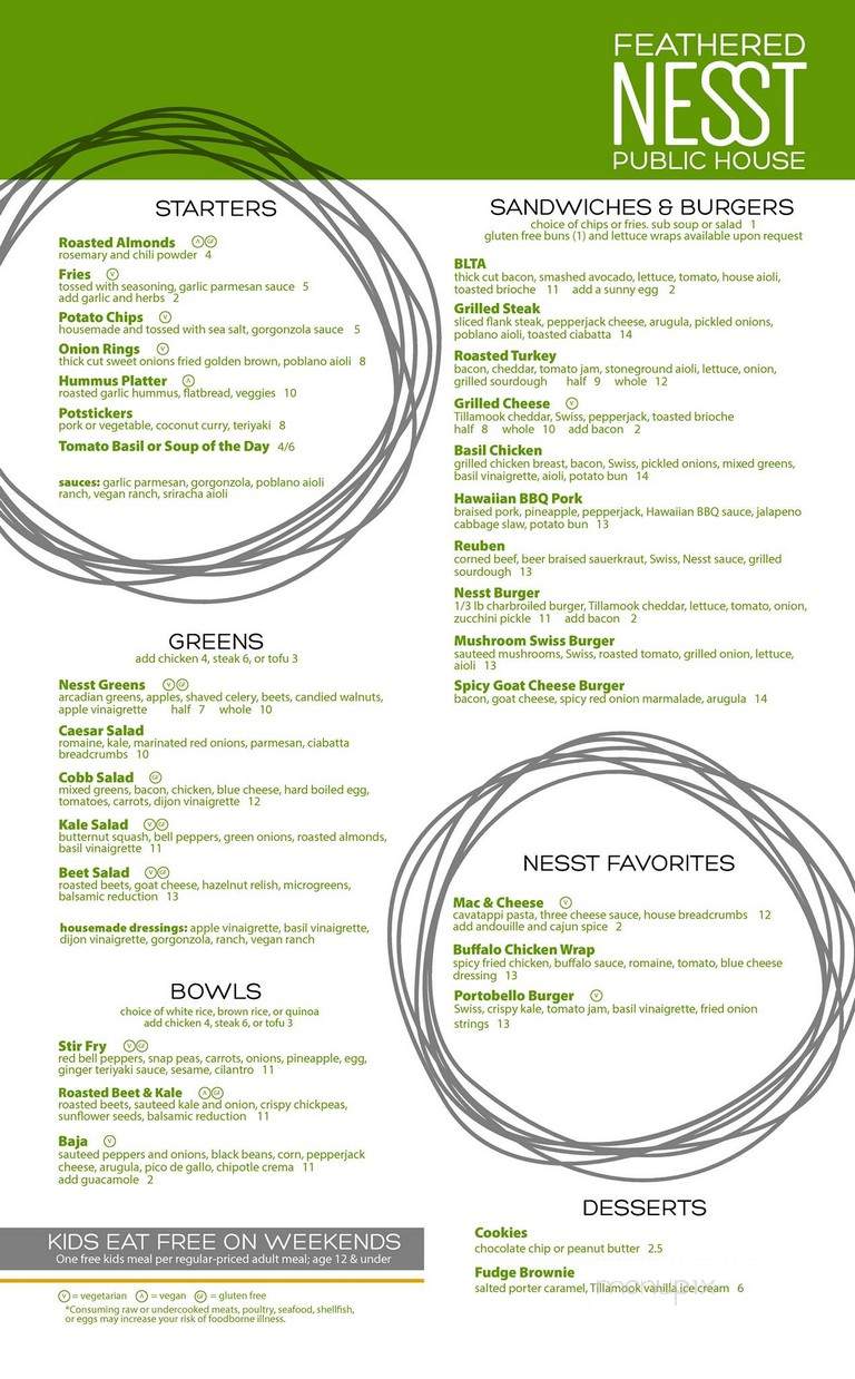 Feathered Nesst - Portland, OR menu_pic