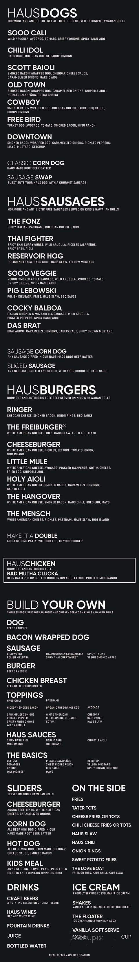 Dog Haus - Las Vegas, NV menu_pic