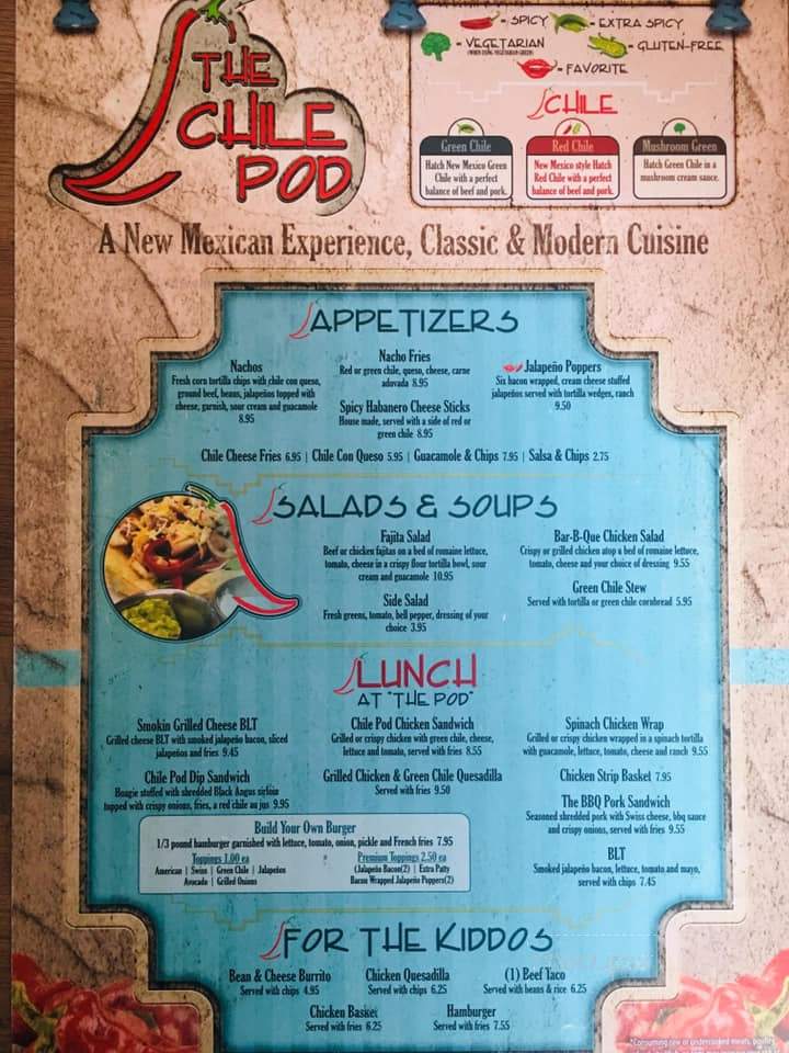 The Chile Pod - Farmington, NM menu_pic