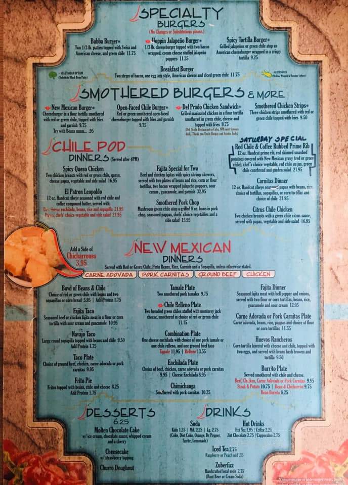 The Chile Pod - Farmington, NM menu_pic
