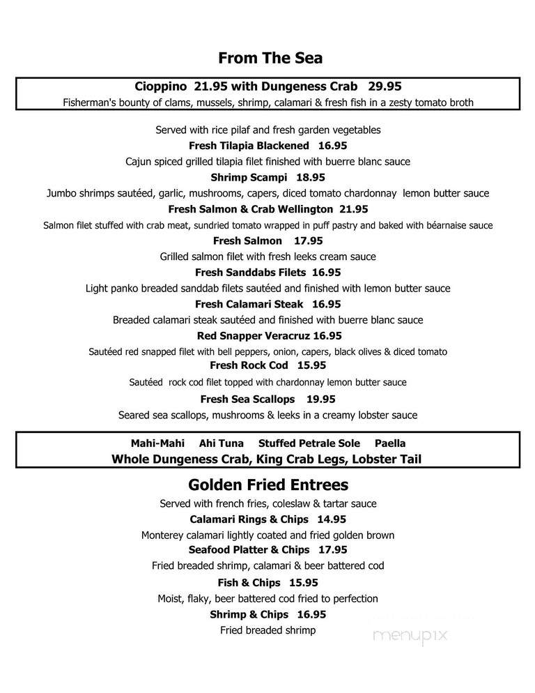 Crab House - Monterey, CA menu_pic