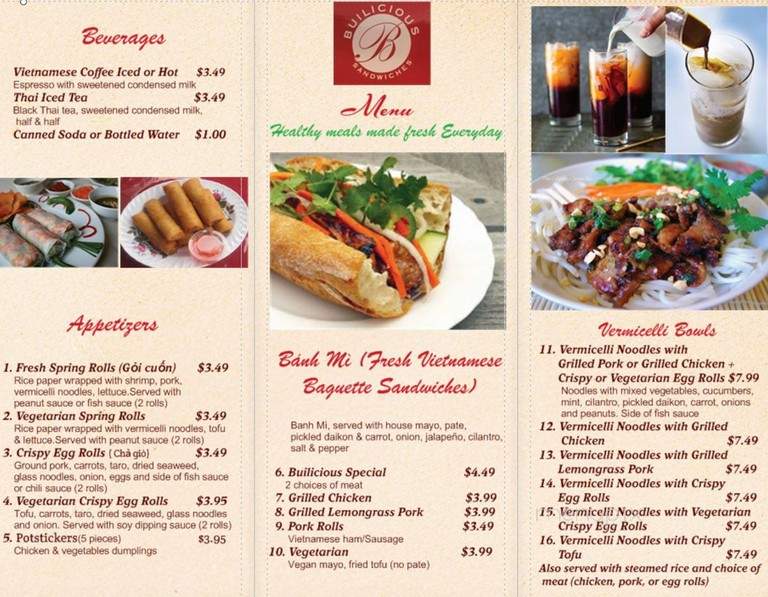 Builicious Sandwiches - Portland, OR menu_pic