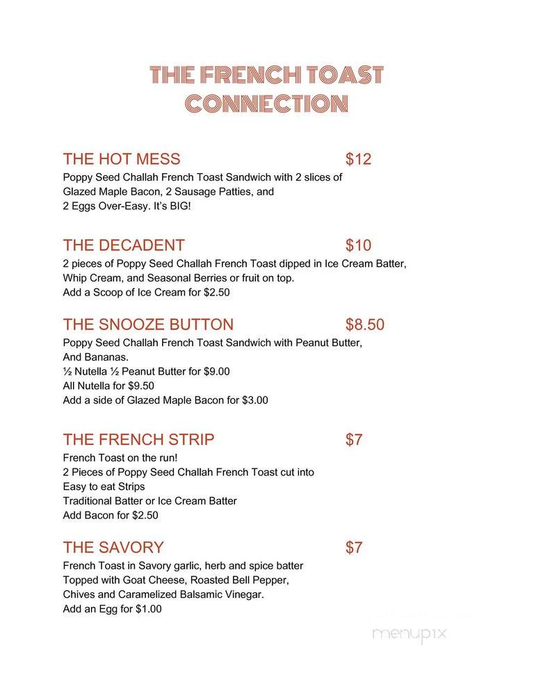 The French Toast Connection - Portland, OR menu_pic