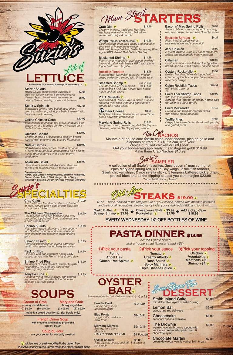 Black Eyed Suzie's - Bel Air, MD menu_pic