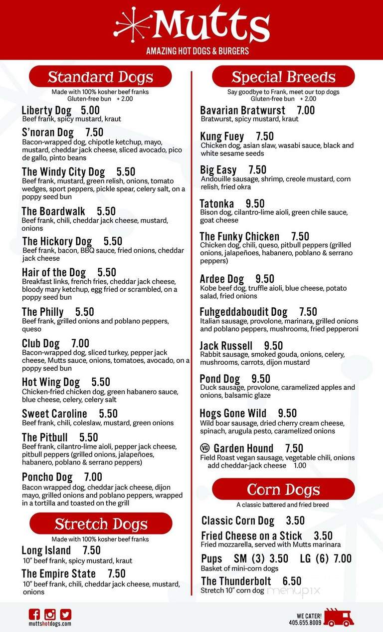 Mutts Amazing Hot Dogs & Burgers - Midwest City, OK menu_pic