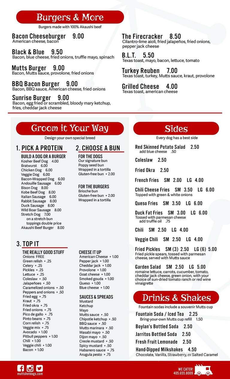 Mutts Amazing Hot Dogs & Burgers - Midwest City, OK menu_pic