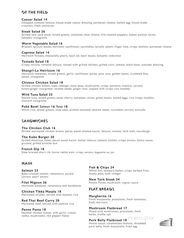 ONYX Rooftop Bar - Santa Monica, CA menu_pic