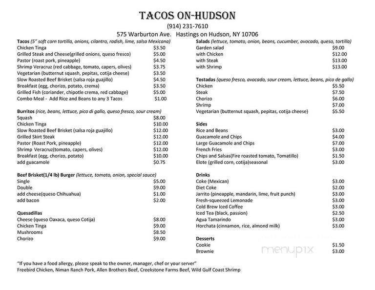 Tacos On Hudson - Hastings-on-Hudson, NY