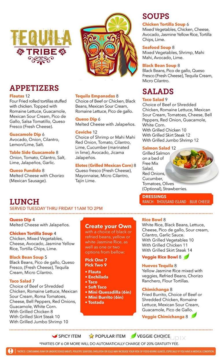 Tequila Tribe - Tallahassee, FL menu_pic