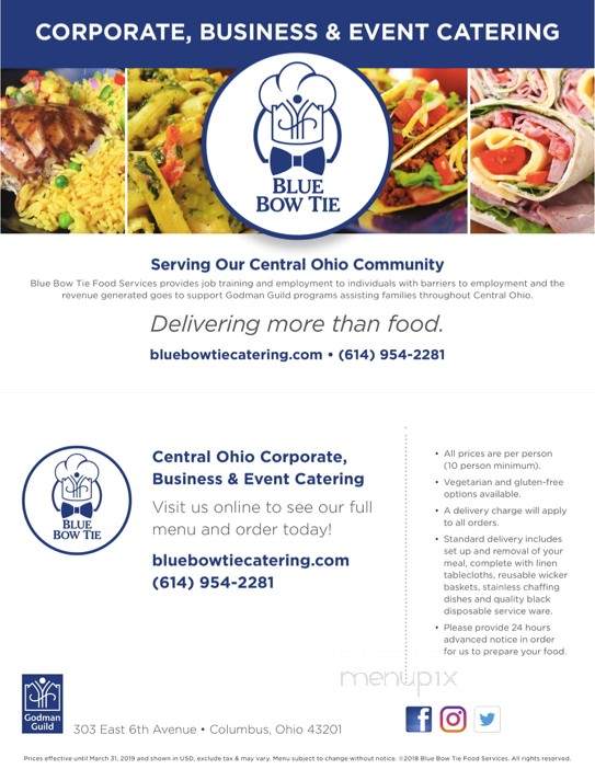 Blue Bow Tie Bistro - Columbus, OH menu_pic