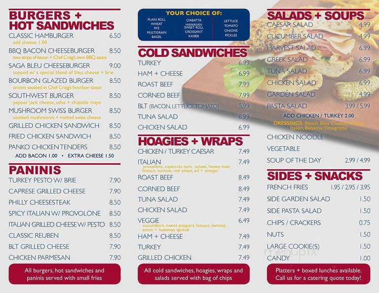 Craig J's Cafe - Rockville, MD menu_pic