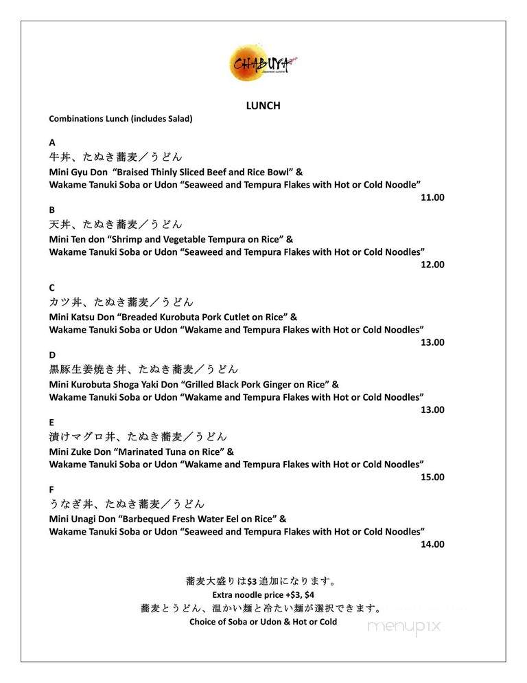 Chabuya - Las Vegas, NV menu_pic