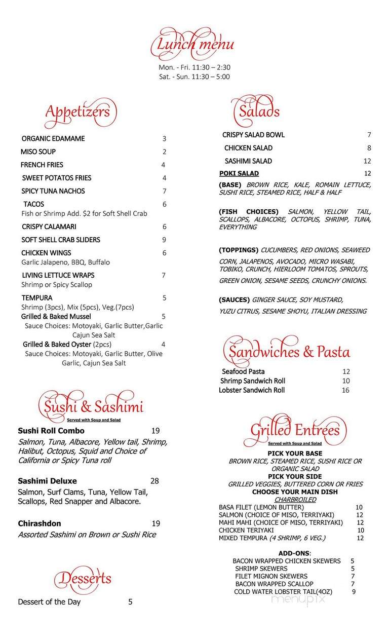Fish On Tap - Pasadena, CA menu_pic