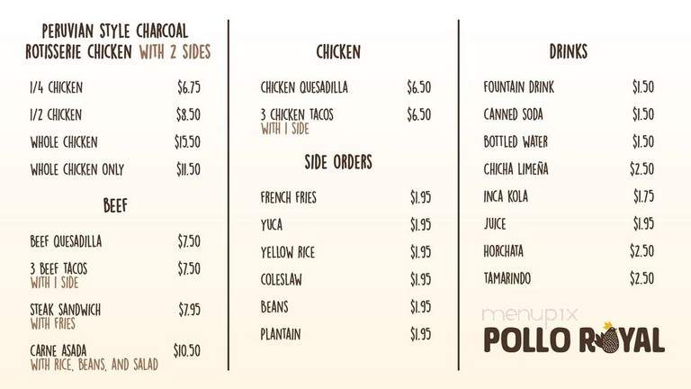 Mi Pollo - Alexandria, VA menu_pic