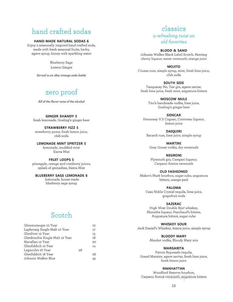Drift - San Diego, CA menu_pic