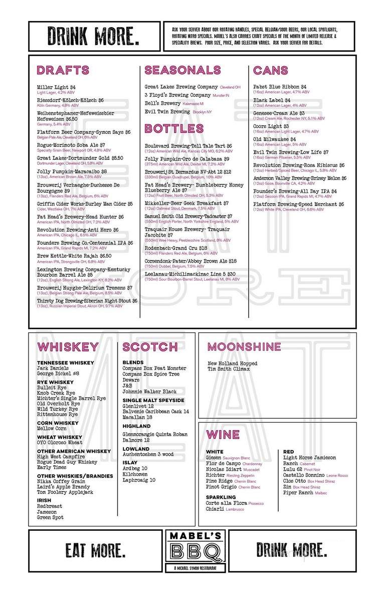 Mabel's BBQ - Cleveland, OH menu_pic