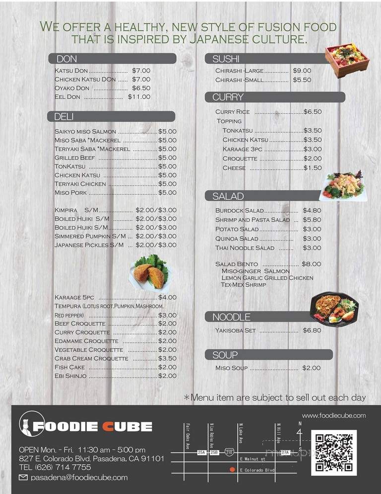 Foodie Cube - Pasadena, CA menu_pic