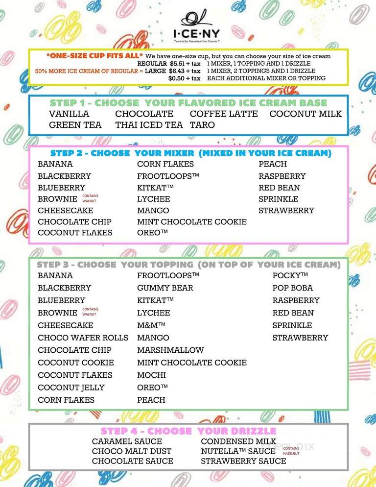 I-CE NY - Doraville, GA menu_pic