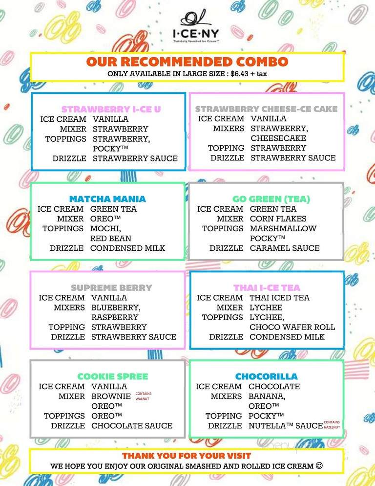 I-CE NY - Doraville, GA menu_pic