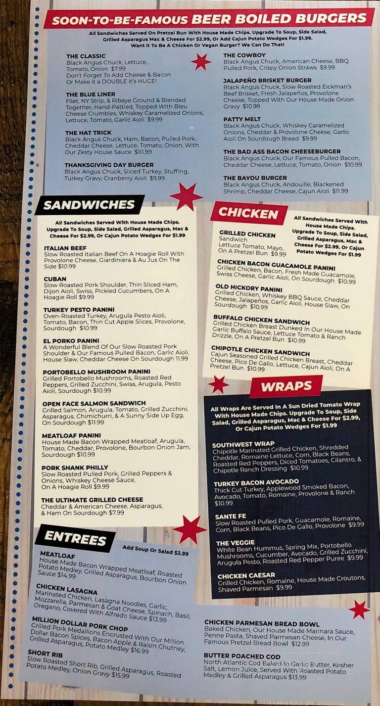 Blue Line Sports Pub & Whiskey Bar - Rockford, IL menu_pic