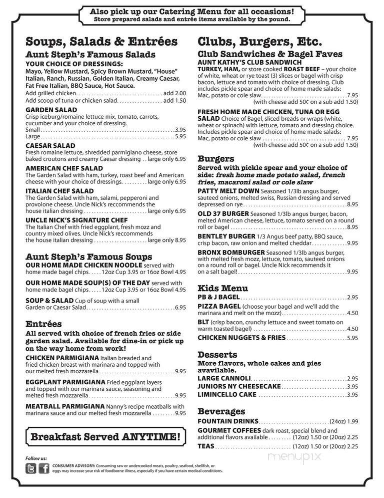 Uncle Nick's Bagels & Subs - Lakeland, FL menu_pic