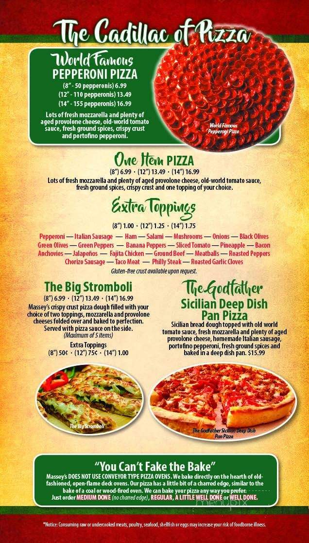 Massey's Pizza - Heath, OH menu_pic