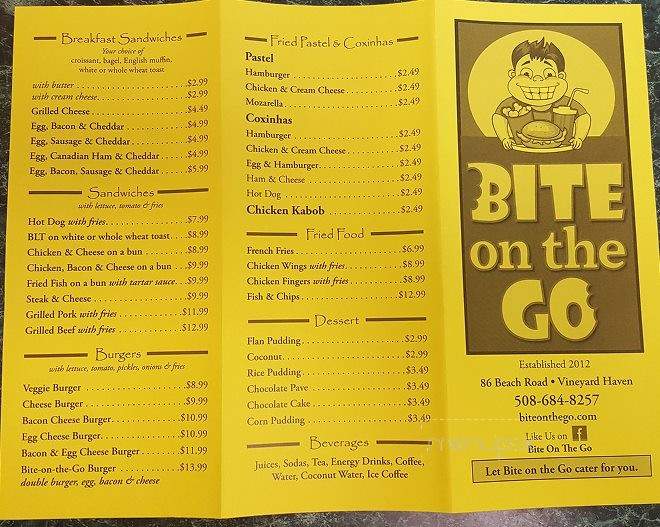 Bite On the Go - Tisbury, MA menu_pic