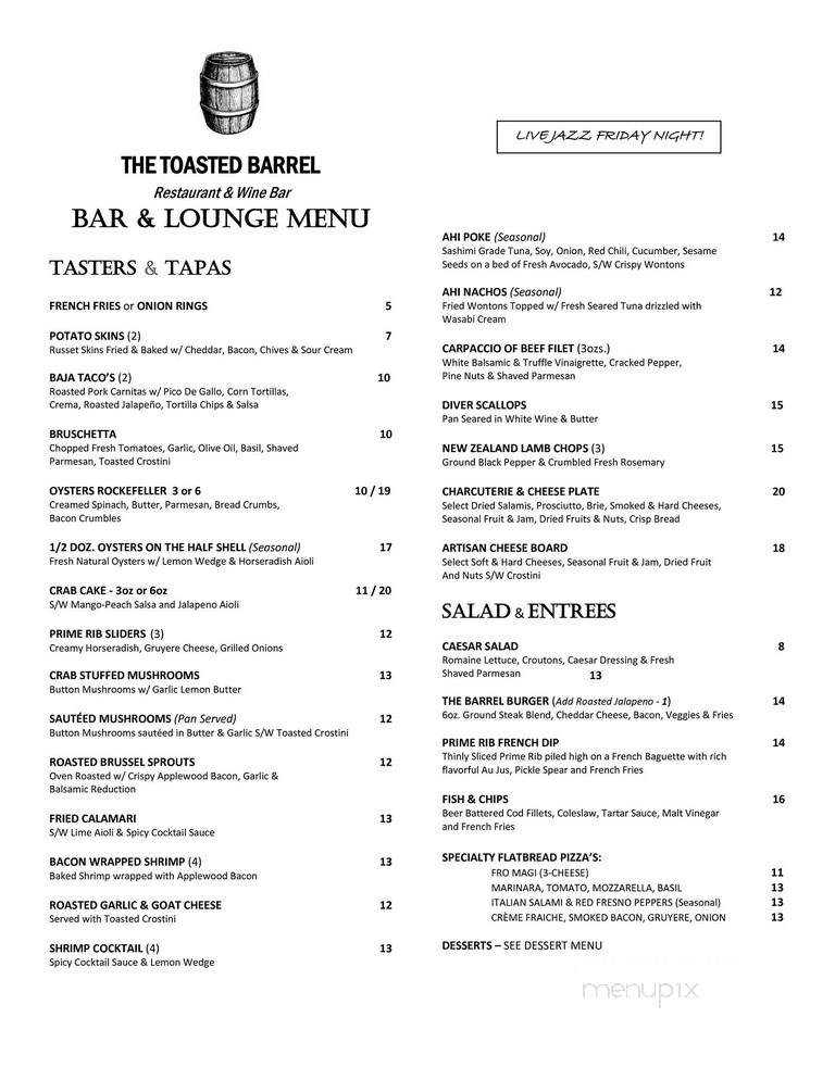 The Toasted Barrel - Corona, CA menu_pic