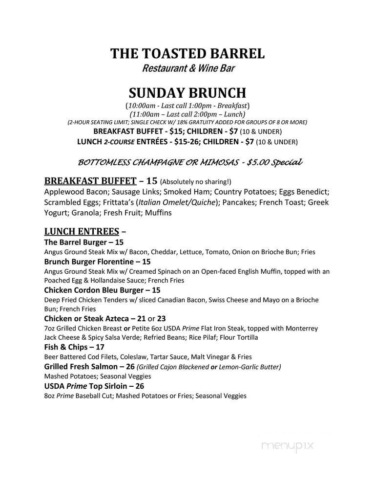 The Toasted Barrel - Corona, CA menu_pic