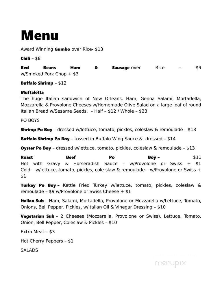 Alligator Alley Native Florida Tap Room - Oakland Park, FL menu_pic