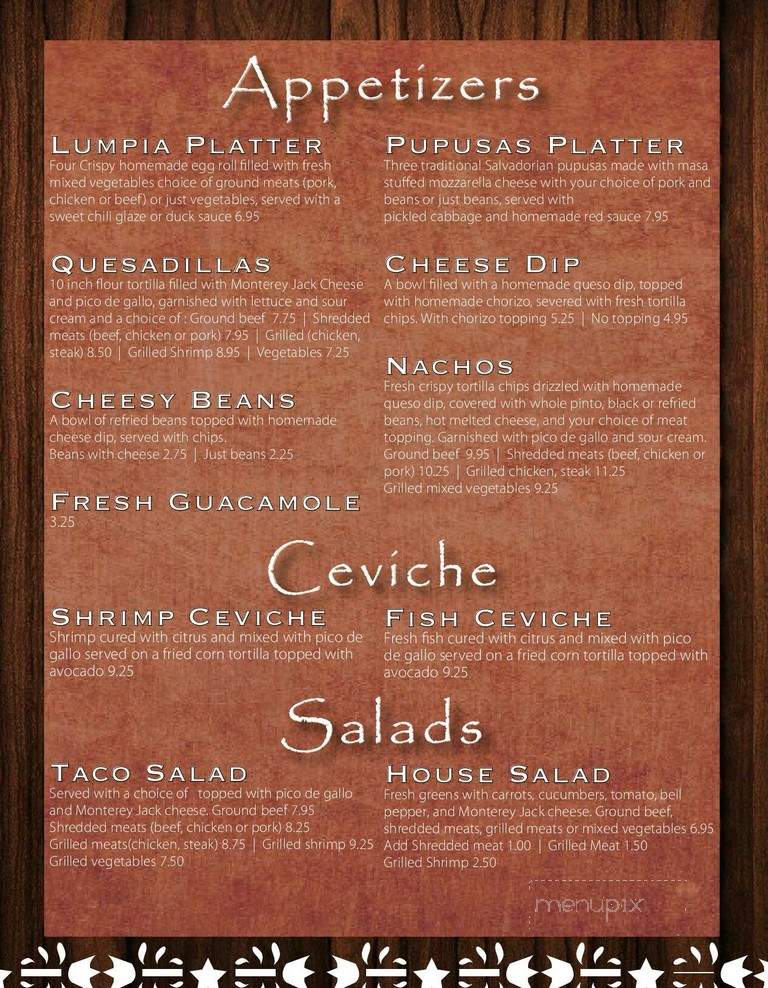 Esperanza - Burlington, VT menu_pic