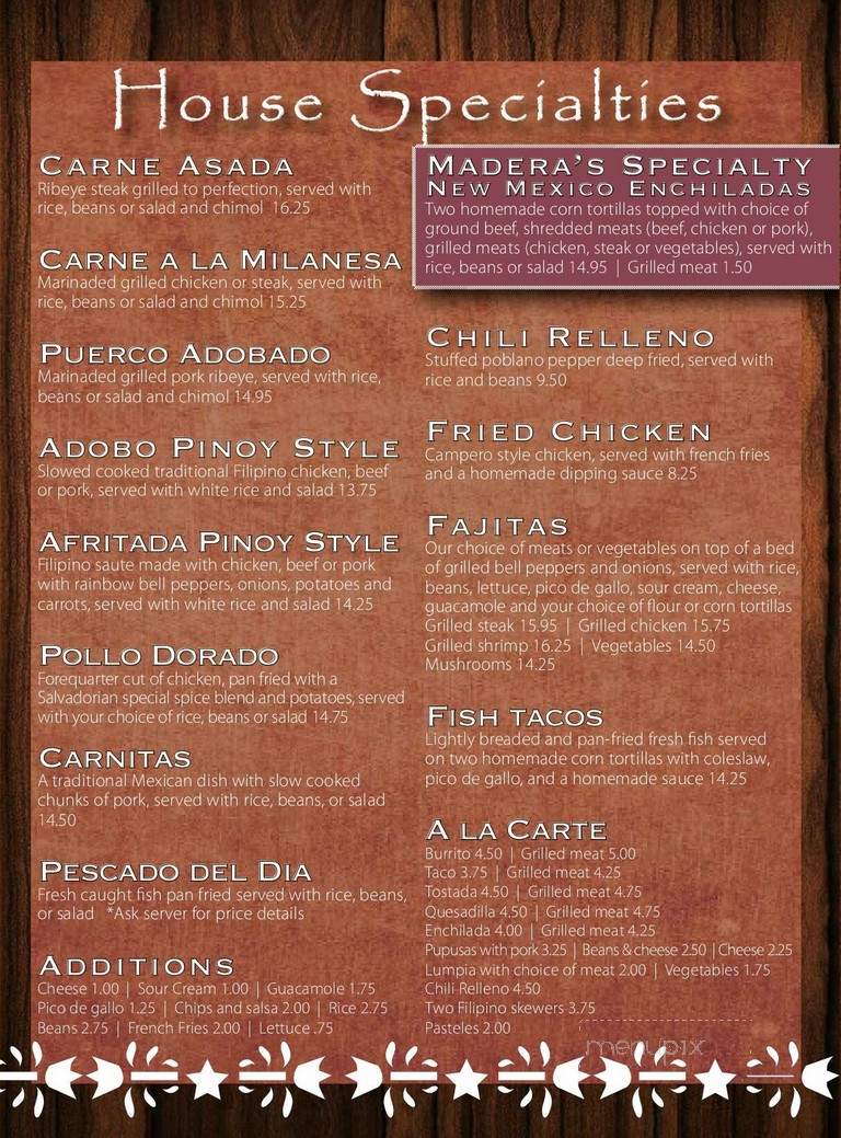 Esperanza - Burlington, VT menu_pic