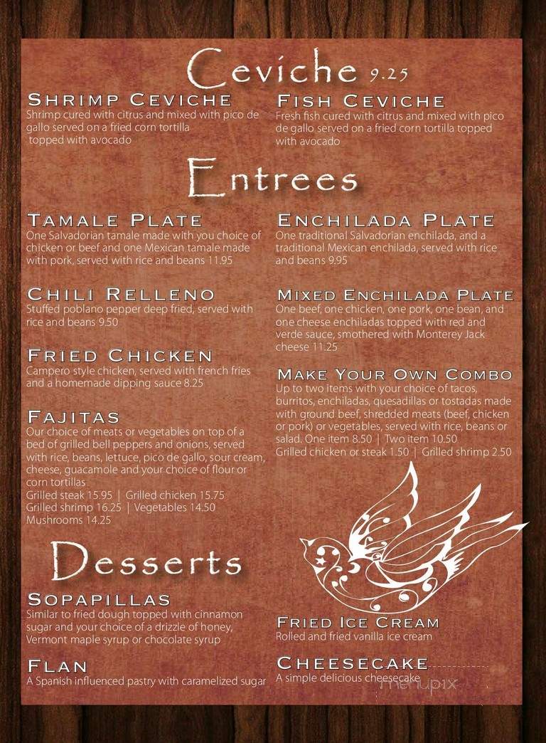 Esperanza - Burlington, VT menu_pic
