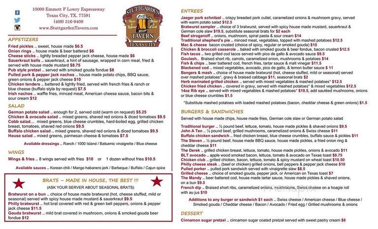 Stuttgarden Tavern Texas City - Texas City, TX menu_pic