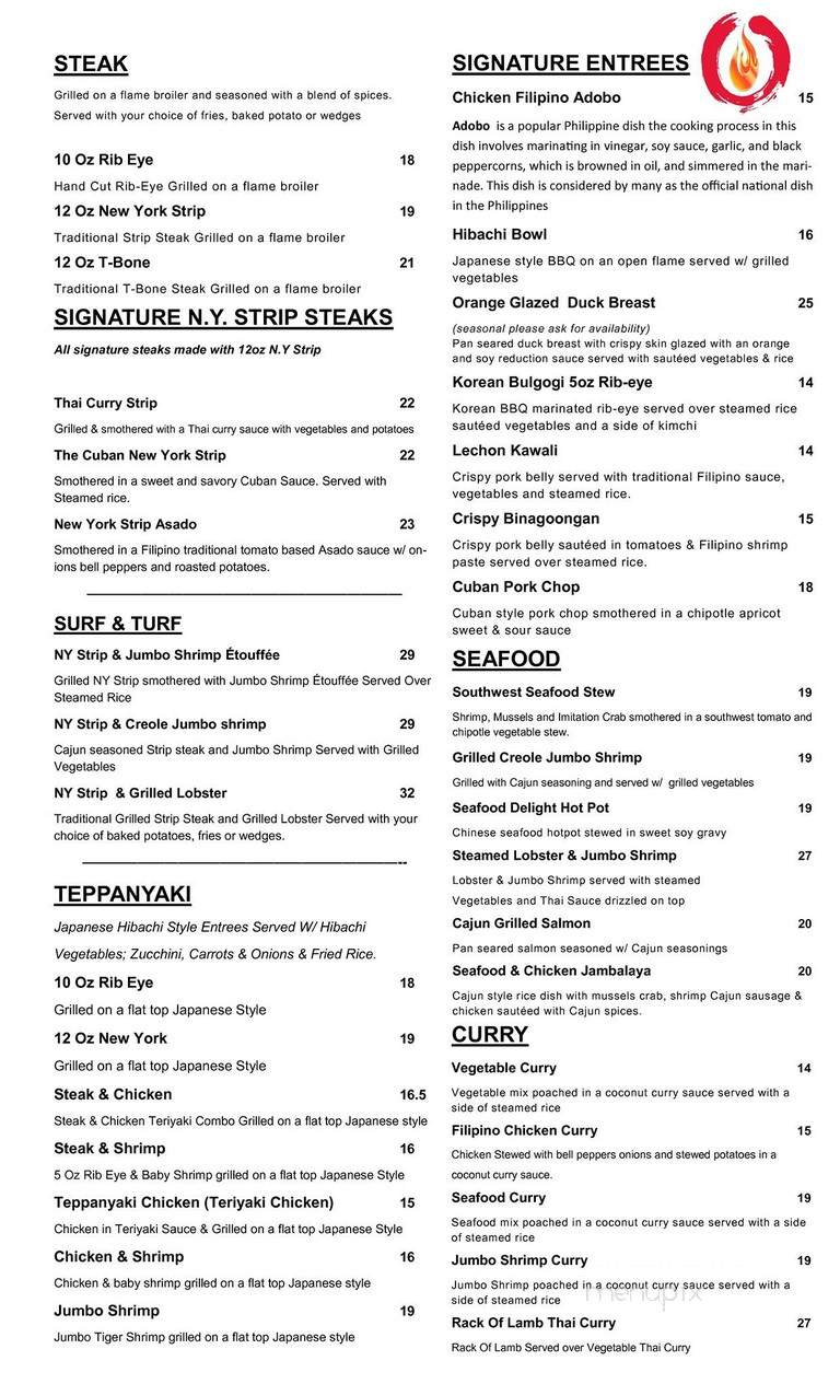 Exotic Grill - Springfield, MO menu_pic